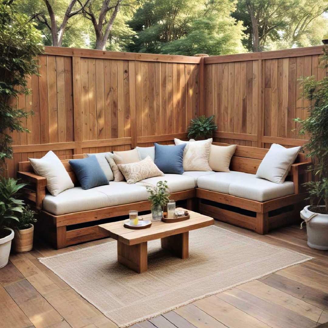 outdoor furniture with built in privacy