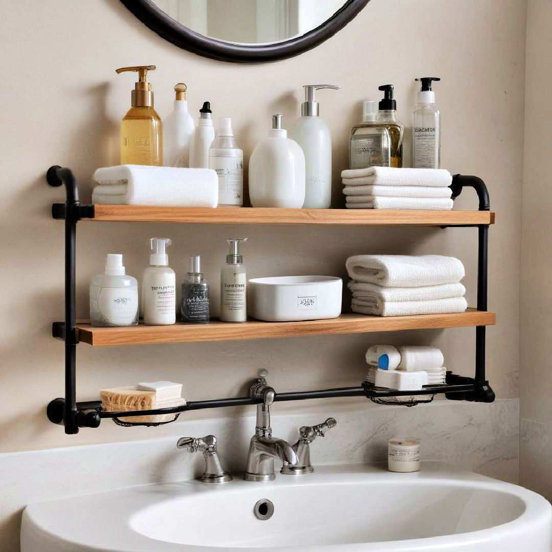 over the sink shelves