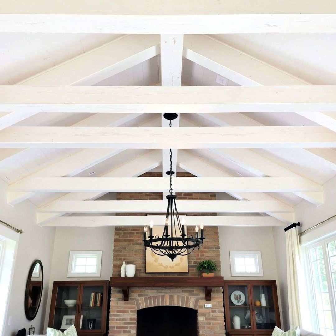 painted beams for a fresh look