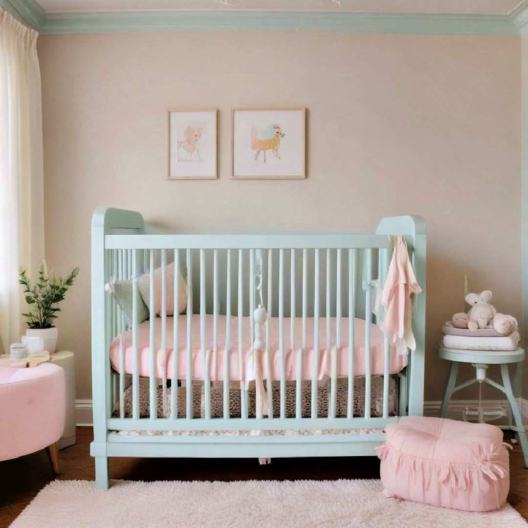 pastel painted cribs