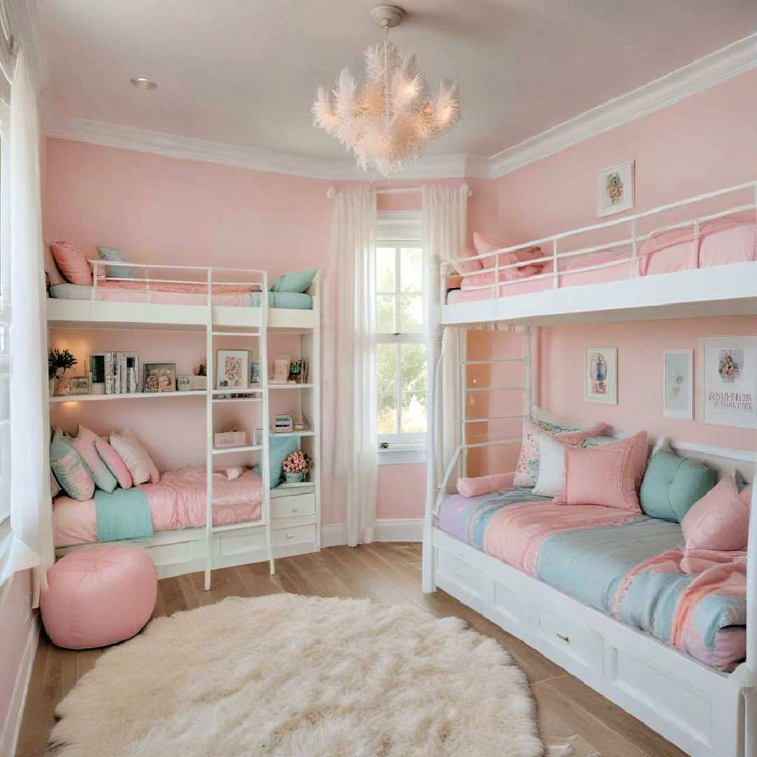 pastel paradise bunk room