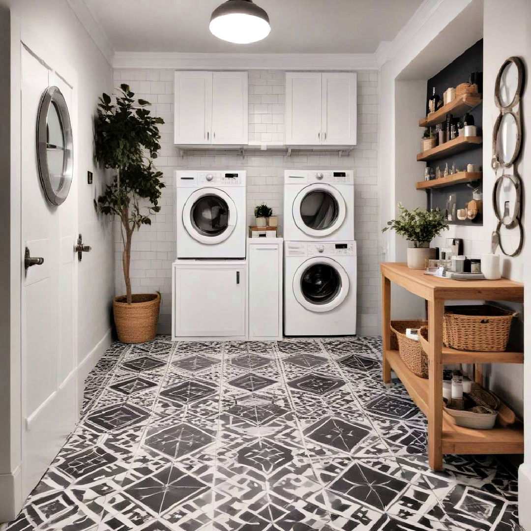 patterned floor tiles