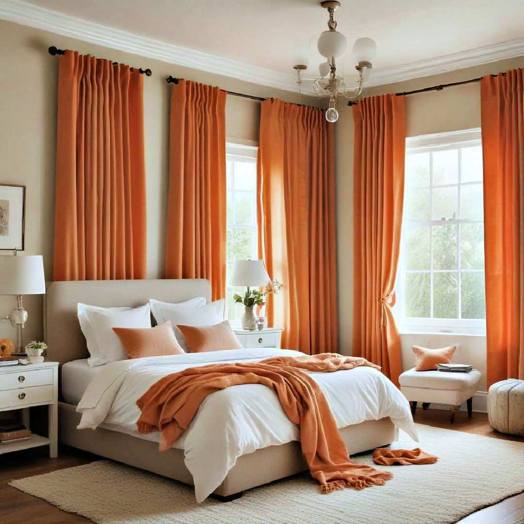 pumpkin shaded curtains