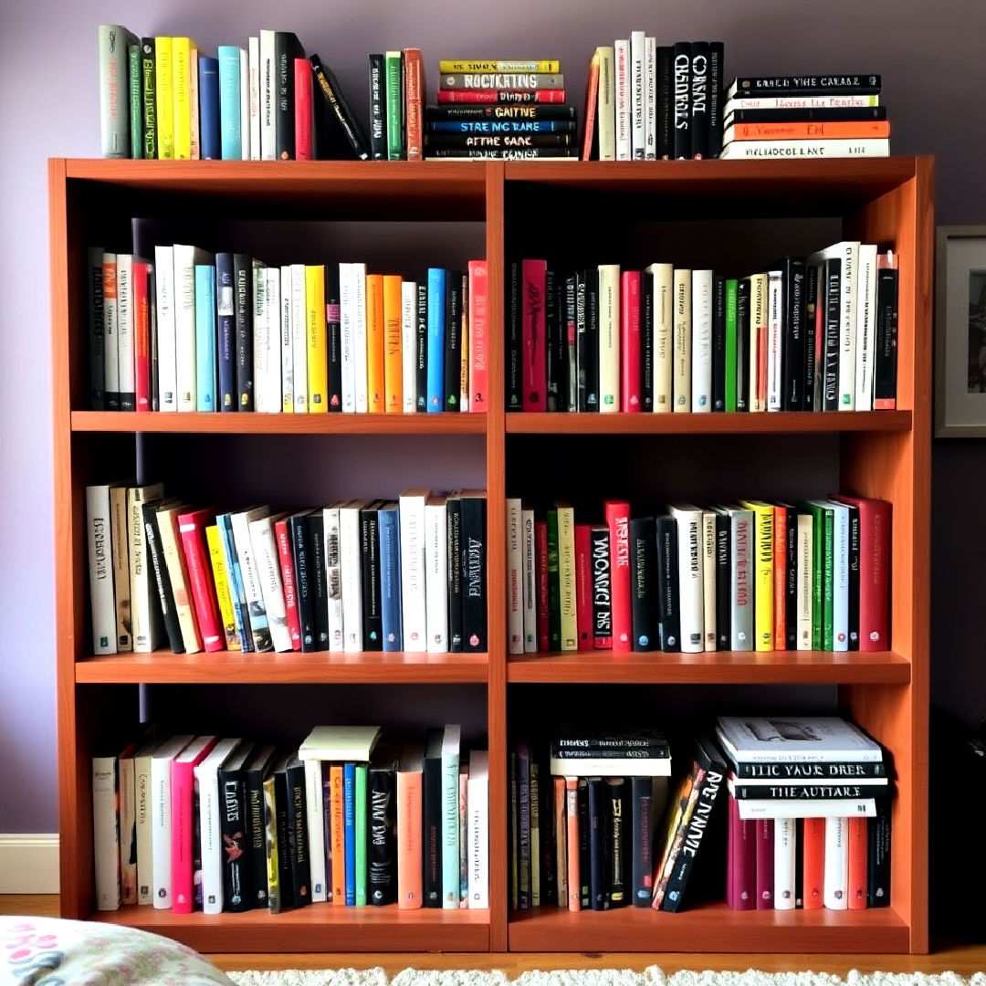 rainbow bookshelf