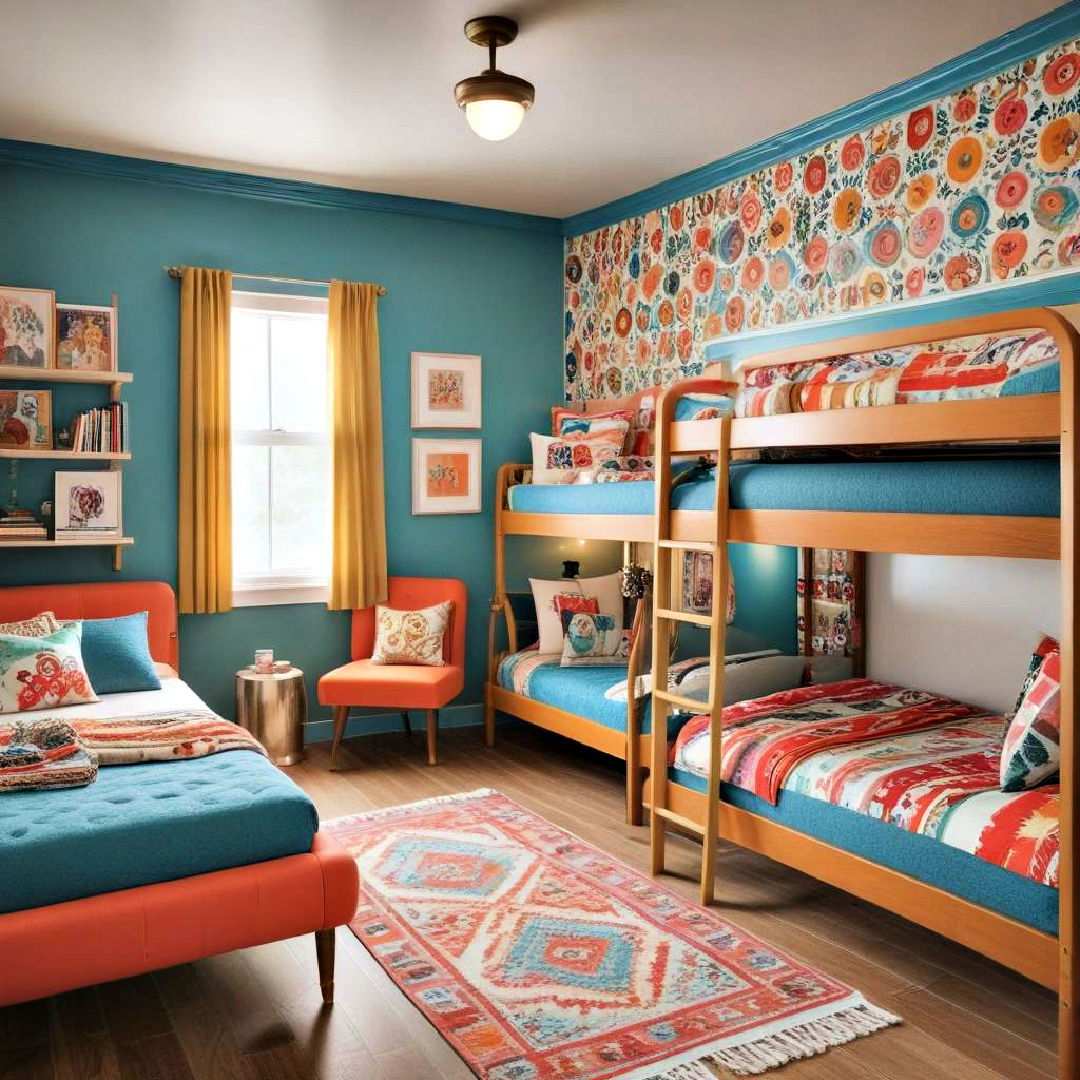 retro revival bunk room