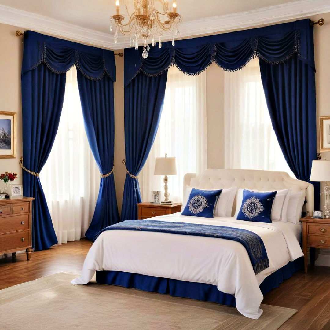 royal blue curtains for bold elegance