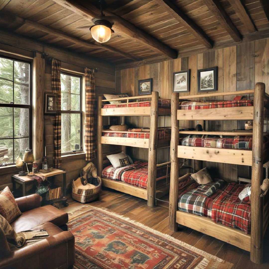 rustic cabin bunk room