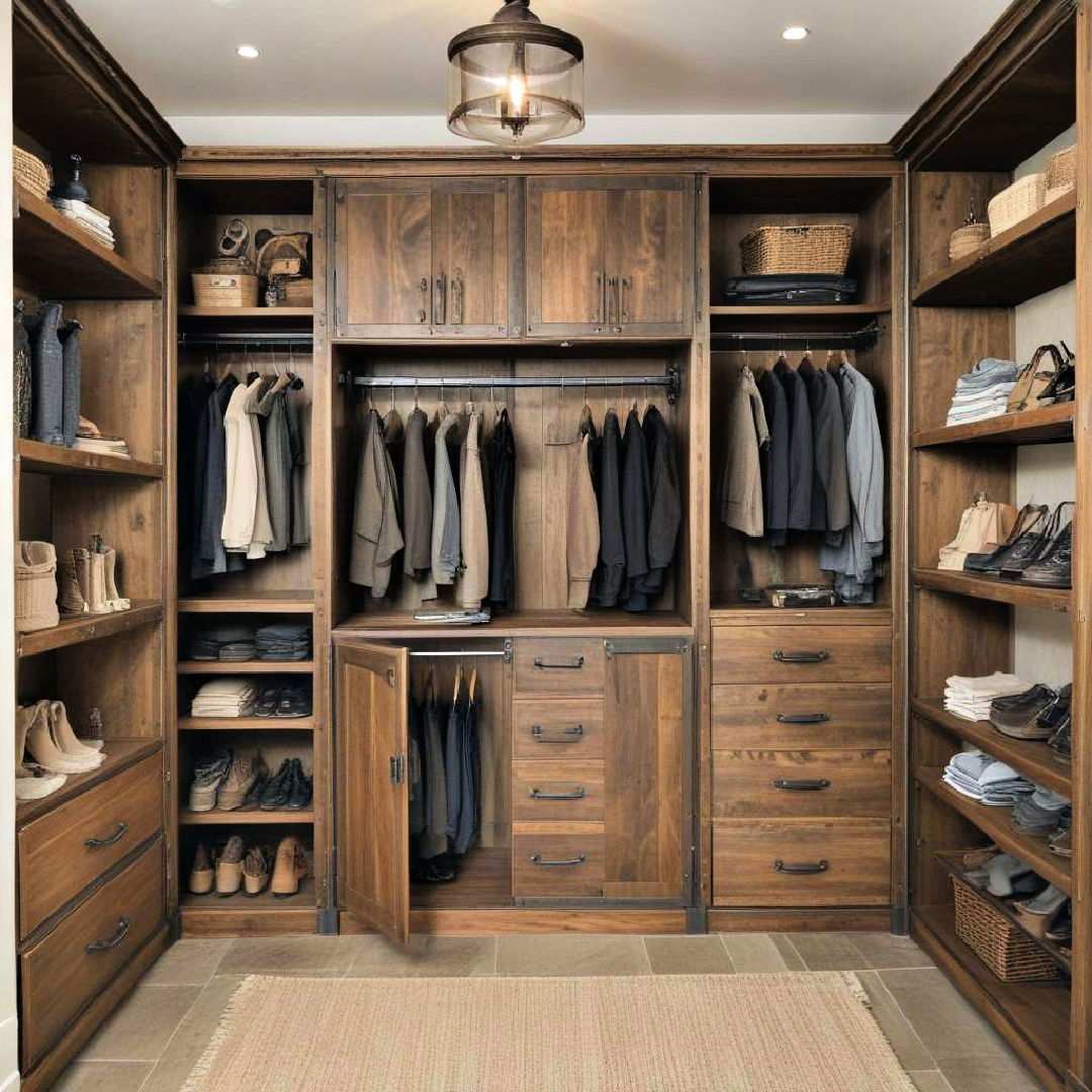 rustic closet
