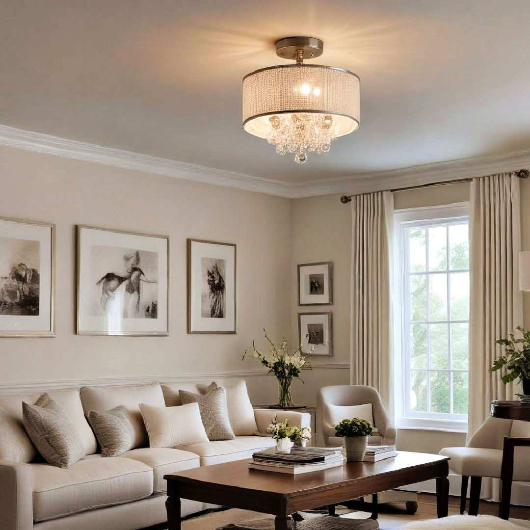 semi flush mount lighting