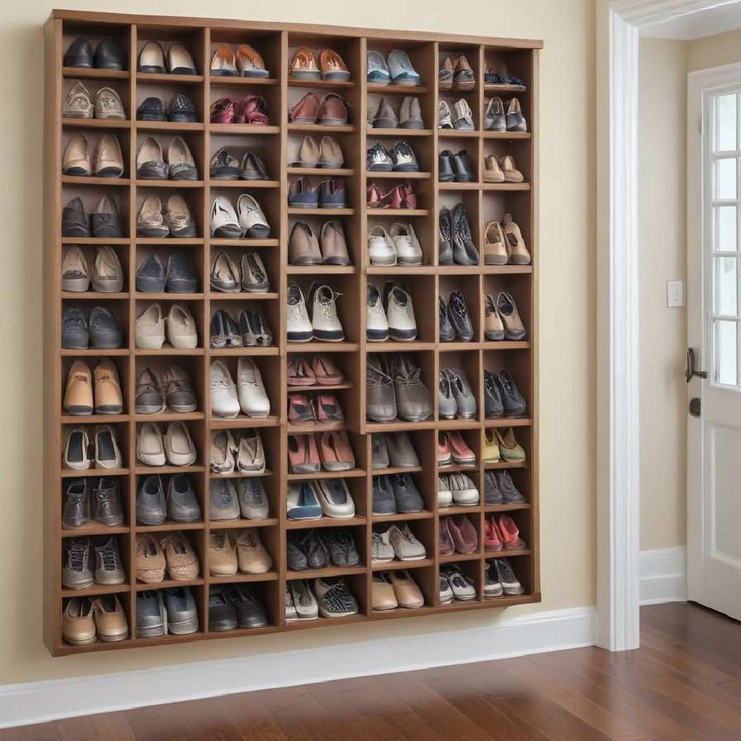 shoe storage wall