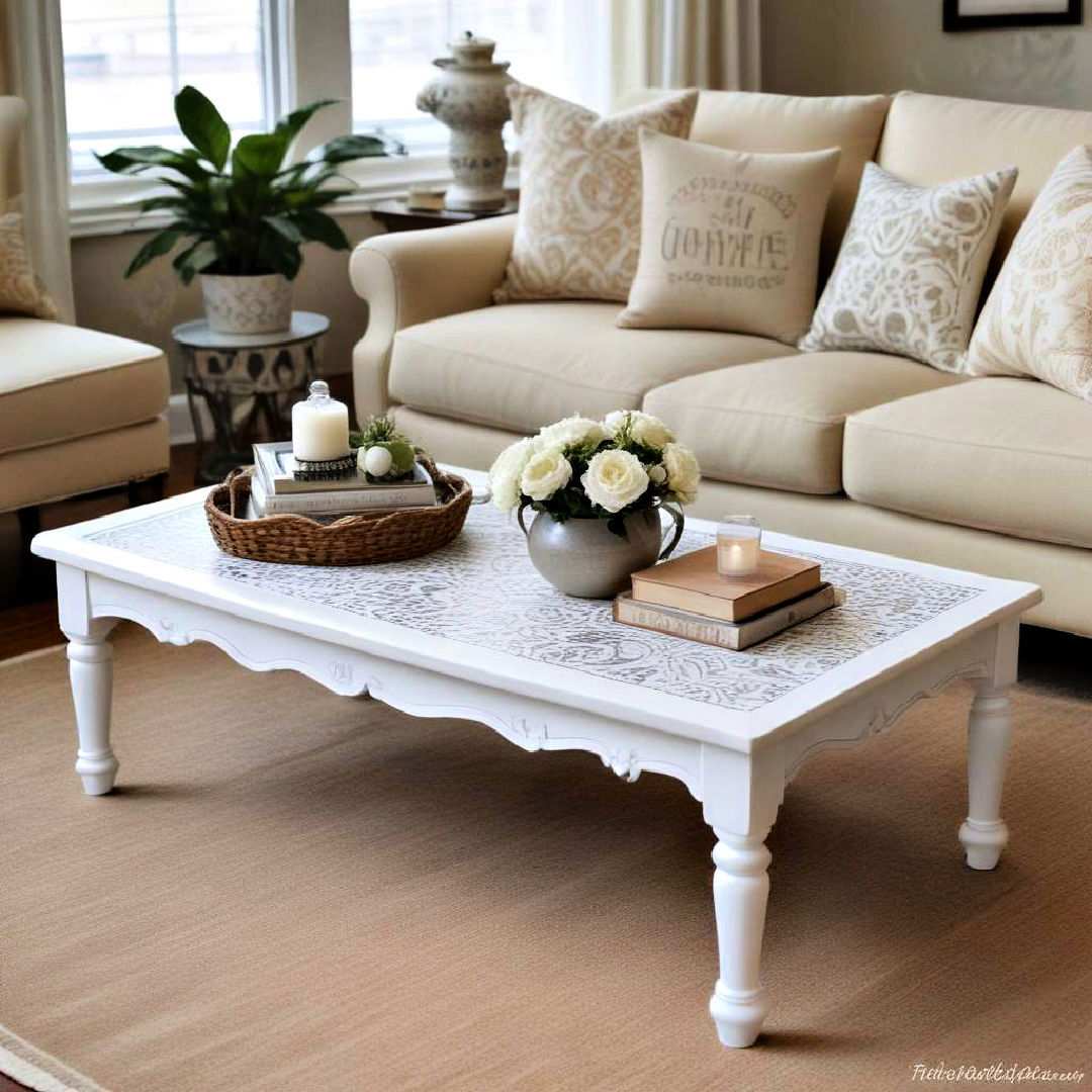 stenciled coffee tables