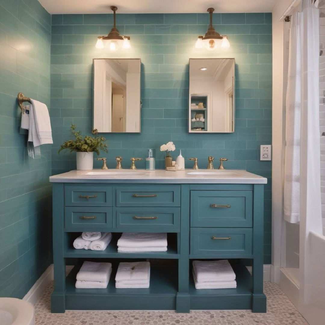 teal blue fixtures