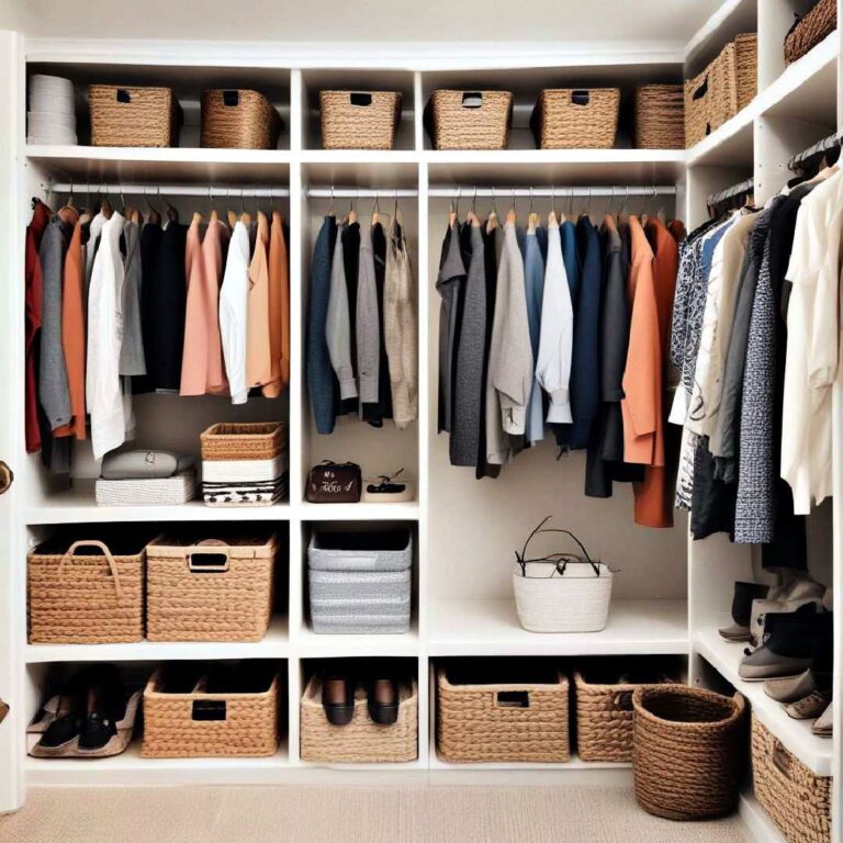 use baskets for storage