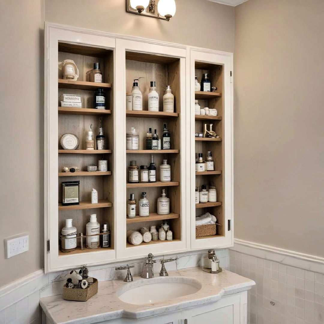 use recessed shelving