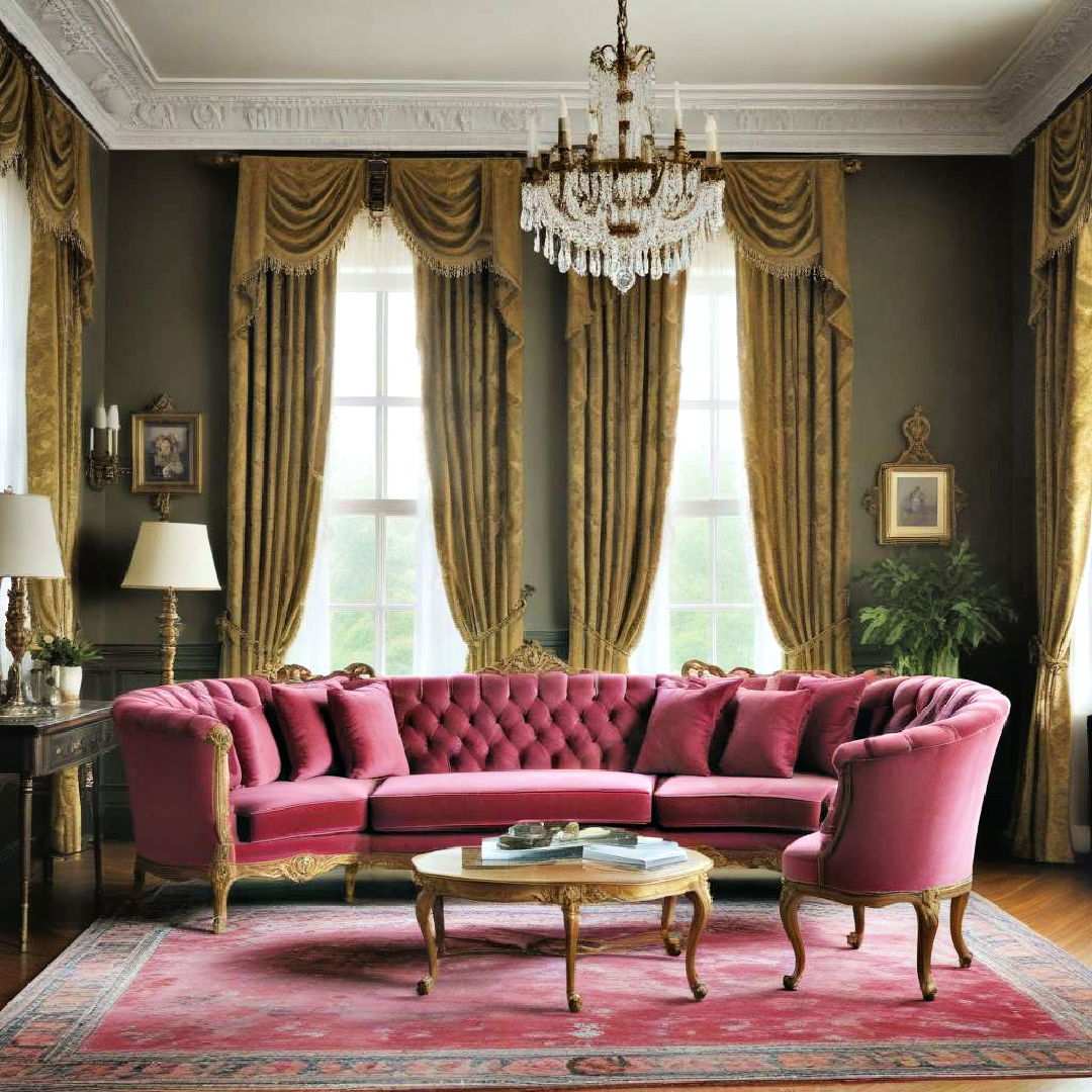 velvet upholstery for a luxurious touch