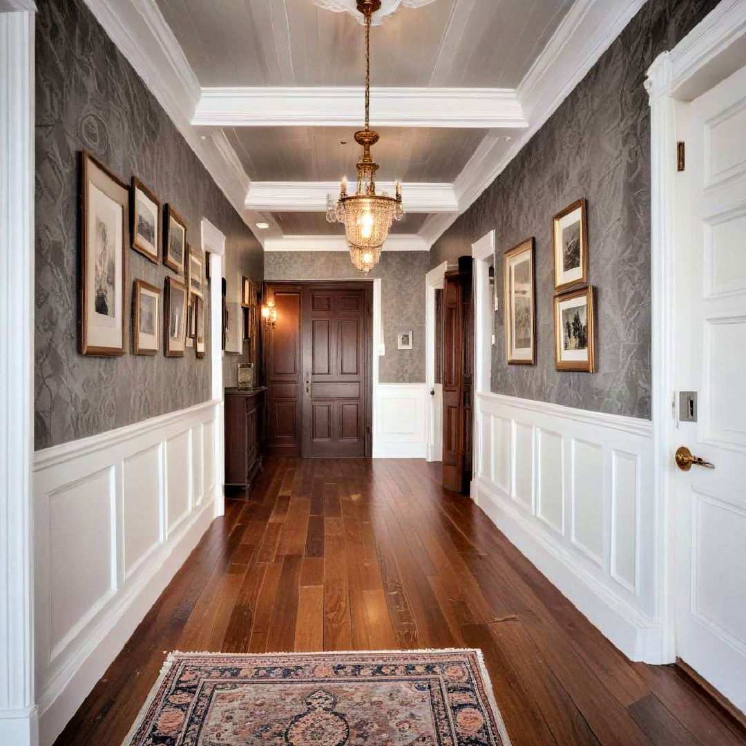 wainscoting and paneling for textural contrast