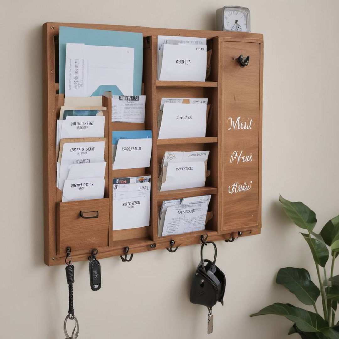 wall mounted mail organizer