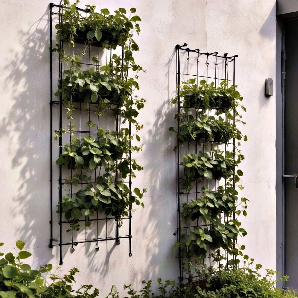 wall mounted wire trellis