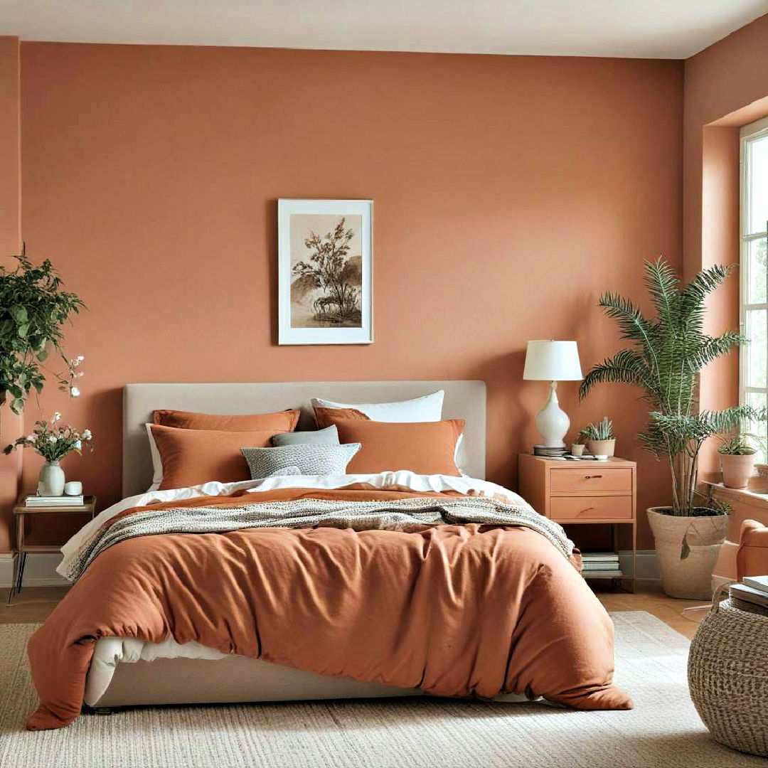 warm terracotta walls for a cozy feel